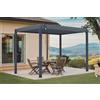 Cazeboo Pergola bioclimatica autoportante PIANA 3x2m in alluminio grigio