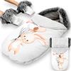 Totsy Baby Sacco passeggino invernale nanna 90x45 cm - coprigambe universale neonato termico per cybex yoyo e altri passeggini perfetto per ragazzi e ragazze Coniglio