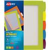 Avery Ultralast Big Tab Divisori in plastica per raccoglitori a 3 anelli, set da 5 linguette, multicolore con etichette bianche, 1 set (24900)
