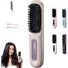 Generic Go Brush Pro 2025 - Spazzola lisciante e arricciacapelli senza fili, 2 in 1, portatile, ricaricabile, con display a LED, per capelli corti e lunghi (viola)