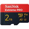 Sandisk Extreme® Pro MicroSDXC Scheda di memoria 2 TB con adattatore SD