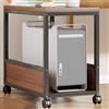 Rack host mobile con supporto tower per PC a 2 livelli con carrello per