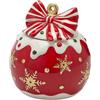 EDG Scatola Decorativa Sfera 17 Cm Righe Xmas