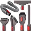 HKQBXO Set di 6 Aspirapolvere Accessori per Dyson Gen5 V7 V8 V10 V11 V12 V15 SV10 SV11, Ricambi Spazzola per Dyson, Inclusi 3 Testine, 2 Ugelli e 1 Tubo Flessibile di Prolunga