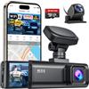 REDTIGER Dashcam 4K+1080P Anteriore e Posteriore, Scheda 64GB, WiFi 5,8 GHz