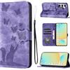 LSPCASA Custodia con Samsung Galaxy S25 FE Premium Pelle PU Flip Protettiva Cover Con Slot Per Schede e Funzione Supporto Custodia Cover Portafoglio con Samsung Galaxy S25 FE-Viola