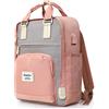 YAMTION Zaino Ragazza Zaino Donna,Zaino Porta PC 15.6 Pollici con Caricatore USB,Zaino Scuola Superiore Zainetto Scuola Media Zaino per Laptop Zaino Casual per Lavoro e università