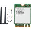 Yklhsocneg Scheda WiFi AX210NGW+2XAntenna WIFI 6E Bluetooth 5.2 2.4Ghz 5Ghz 3000Mbps M.2 Adattatore Wireless 802.11Ax Scheda di Rete AX210 Scheda WiFi Adattatore Wireless