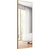 COSTWAY 2 in 1 Specchio Lungo da Parete, Specchio a Figura Intera con Telaio Rettangolare in Alluminio e Vetro Antiesplosione, Specchio da Terra per Ingresso Bagno, 56 x150 cm (Oro)