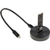 KALEA-INFORMATIQUE Dock in alluminio con collegamento USB4 o Thunderbolt 40G per SSD M2 NGFF NVMe con cavo ad alta velocità
