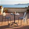 MIlani Home OPERA - set tavolo in metallo cm Ø 60 x 74 h con 2 sedie Viper