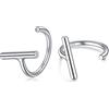 CHIC & ARTSY Orecchini a semicerchio Orecchini Huggie in argento sterling 925 per donna