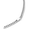 FindChic Collana Donna in Acciaio Inossidabile a Catena Cubana Miami Chunky Colore Argento Collana Acciaio Donna Spessa 5mm Lunghezza 46cm Stile Punk Gioiello da Festa Regalo Ragazza