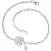 Engelsrufer Cavigliera da donna con ciondolo, in argento Sterling 925 rodiato o in acciaio inox, lunghezza regolabile, senza nichel, adatta a persone allergiche, Länge 22 + 5 cm, Acciaio inossidabile,
