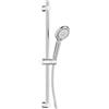 Auralum Asta Doccia con Soffione, Saliscendi Doccia 70cm con Soffione a 5 Getti, Inox Tubo 1.5m e Supporto Regolabile, Acciaio Inox, Cromo