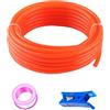 HUAZIZ Tubo pneumatico in PU arancione HUAZIZ 20M, tubo pneumatico in poliuretano, tubo flessibile per aria compressa, esterno 8mm x interno 5mm + 1 pezzo di tagliatubi blu + 1 pezzo di nastro in teflon rosa
