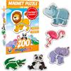 Magdum Magneti animali per bambini - 6 puzzle magnetici Zoo - 18 PCS