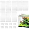 Dnoifne Confezione da 8 coperture per acquario in acrilico trasparente con clip, coperchio ventilato per serbatoio, pannello superiore personalizzabile per allestimenti di allevatori