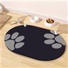 METEOROCK Tappetino Ciotola Cane, Assorbenti Tappetino Ciotole Gatto con Retro in Gomma per Pavimenti, 61x40,5CM Anti-Graffio Progettato per Famiglie con Più Animali Domestici di Diverse Taglie