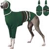 PUMYPOREITY Maglione Whippet, Pullover Whippet Pigiama Felpa Levrieri Italiani Giacca Whippet Maglione Natale Abbigliamento Invernale Cappottino Cane Taglia Piccola(Verde militare, S)