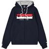 Champion Legacy Graphic Shop Authentic (220247) -Soft Compact Powerblend Fleece Full-Zip Felpa con Cappuccio, Blu Marino, S Uomo