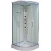 Home36 Cabina doccia completa TANGO 90 x 90 x 215 cm - con ugelli massaggianti, montaggio rapido, testa e doccetta, vetro di sicurezza, con tazza doccia, box doccia completo