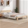 Tidyard Giroletto in Legno,Massello di Pino, Struttura Letto Singolo Moderno,Letto in Legno,Struttura Telaio Letto,Giroletto Matrimoniale,Giroletto Una Piazza e Mezza 140x200 cm, Naturale