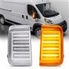 OZ-LAMPE Frecce Laterale a LED per Boxer Fiat Ducato Ram Promaster Citroen Jumper Citroen Relay, Indicatori di Direzione Laterale a LED Canbus, 2 Pezzi