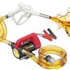 TaskStar Pompa Travaso Gasolio 12V: Portata 50 L/min, Pompa Elettrica Portatile con Pistola, Filtro e Tubi per Diesel, Biodiesel, Cherosene e Olio Combustibile - Per Casa, Fattoria e Cantiere