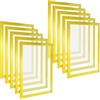 POPPSTAR Cornice magnetica A4 autoadesiva con chiusura magnetica, giallo, 5 pezzi