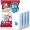 BoxLegend Sacchetti Sottovuoto Vestiti 6 Pezzi, Sacco Sottovuoto Buste Sottovuoto Salvaspazio per Abbigliamento Piumini Biancheria da letto Peluche Giocattoli Cuscino Coperte di lana Trapunta