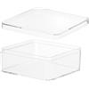 PATIKIL Scatola In Acrilico Con Coperchio 3.35 x 3.35 x 1.38, Scatole Di Visualizzazione In Acrilico Trasparente Contenitori Cubici Quadrati In Plastica Per Piccoli Gioielli