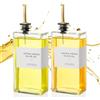 VINATO 2 Pezzi Porta Olio Set, 500ml Oliera Vetro Con Beccuccio, Imbuto1, Etichette36 Per Olio E Aceto, Bottiglia Olio Per Cucina, Caffè E Bar