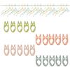 Fllyvly 20 Pezzi Grucce Pieghevoli Portatili in Plastica per Risparmio di Spazio - Appendini da Viaggio Leggeri e Compatti in 5 Colori (Blu, Rosa, Verde, Beige) per Casa, Hotel e Campeggio