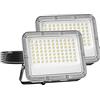 KOSOOM Faretto LED da Esterno 50 W luce Fredda 6500 K Lente Ottica Faro LED Esterno 5500 lm IP66 impermeabile, per giardino, Patio, garage, Piscina fuori terra, campo sportivo, cortile, 2 pezzi
