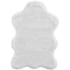 -LUXOR- living Tappeto in pelliccia sintetica Coste per camera da letto, ideale come tappeto per camera da letto, set da 2, 55 x 80 cm, bianco