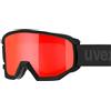 Uvex athletic VFM, maschera da sci Unisex adulto, black matt/red-clear, one size