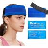 WORLD-BIO Cuscinetto gel termico, sollievo rapido, con tasca in tessuto e fascia elastica.