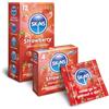 SKINS Premium Skins Big Box - 100 preservativi aromatizzati ultra sottili per rapporti orali e sessuali con lubrificante extra aromatizzato per un maggiore piacere