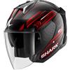 SHARK - Casco SHARK - Casco Skwal-i3 Jet Light-Blur Nero / Rosso / Bianco