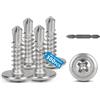 SUPAWAY 300 pezzi Viti autofilettanti M4,2 x 16 mm Acciaio inox 410 viti autofilettanti a croce svasata Viti autofilettanti rapide con 1 punte Viti testa bombata a croce per trapano per lamiere, legno