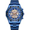 JewelryWe Orologio da Polso al Quarzo da Uomo: Orologio in Acciaio Inossidabile con Calendario Lancette Luminose Orologio Sportivo Impermeabile Regalo per lui