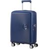 American Tourister Soundbox - Trolley S Espandibile Bagaglio a Mano, 55 cm, 35.5/41 L, Blu (Midnight Navy)