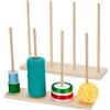 FINGERINSPIRE 2 Set Portaoggetti in Legno per Nastri Porta Rocchetti per Nastri Organizzatore per Nastro Washi Supporto per Rocchetto di Filo per Lavori di Cucito Nastri in Rete Fioristi Confezioni