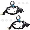 HYSHIKRA Auricolare leggero per radio a forma di G compatibile con Retevis Baofeng Kenwood RT24 UV5R TK250 TK320 Walkie Talkie (blu, 2 PACK)