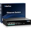GigaPlus Switch PoE non gestito a 6 porte 2.5 Gb con 4 porte PoE Base-T 2.5G, uplink 2*10G SFP+, 802.3af/at (PoE+), capacità di commutazione 60Gbps, switch PoE GigaPlus 2.5Gb per NAS/PC 2.5Gb, Router WiFi6