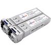 Elfcam® - 2 Pezzi 10G SFP+ Bidi Module, Connettori Fibra Ottica LC/UPC Simplex Monomodale, TX1270nm/RX1330nm e TX1330nm/RX1270nm, DDM 20KM