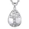 INFUSEU Collana Albero Della Vita Cristal Collane Cristallo Trasparente Ciondolo Abbraccio Gioielli Ciondolo Yoga Fortunato Regalo per Le Donna Uomo