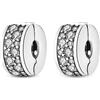 RMMY Silver Pavé Clip Stopper Charms 2pcs Ciondolo per Bracciale Collana Regalo per la Festa Della Mamma per le Donne perline in Argento 925 con Gioielli di Zirconia