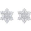 EVER FAITH Orecchini Invernale 925 Argento Fiore Fiocco di Neve Zirconia cubica Orecchini a lobo